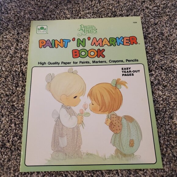 Golden Other - Vintage Precious Moments Paint N Marker Coloring Book Golden Unused